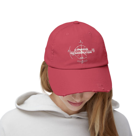 'Common Denominator' - Unisex Distressed Cap