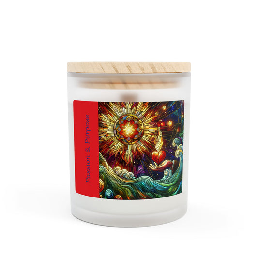 'Passion & Purpose' Collection - Frosted Glass Candle, 11oz