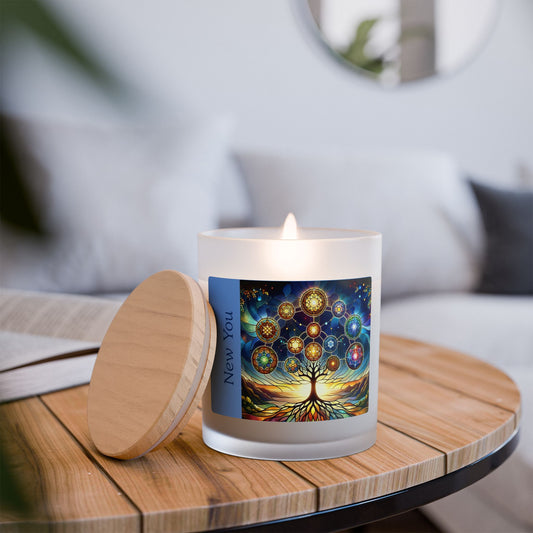 'New You' Collection - Frosted Glass Candle, 11oz