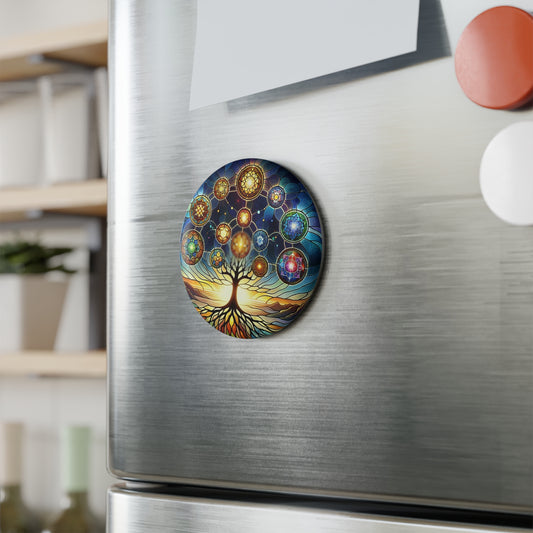 'New You' Collection - Button Magnet, Round (10 pcs)