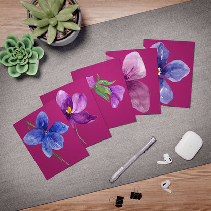 'Violets For Your Soul' Collection - 'Violet Souls" Multi-Design Greeting Cards (5-Pack)