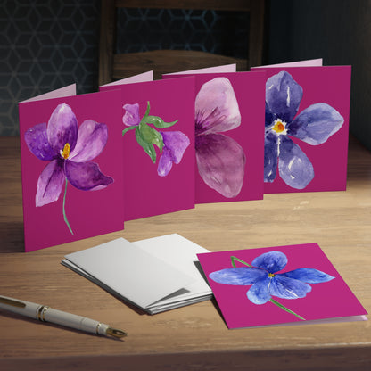 'Violets For Your Soul' Collection - 'Violet Souls" Multi-Design Greeting Cards (5-Pack)